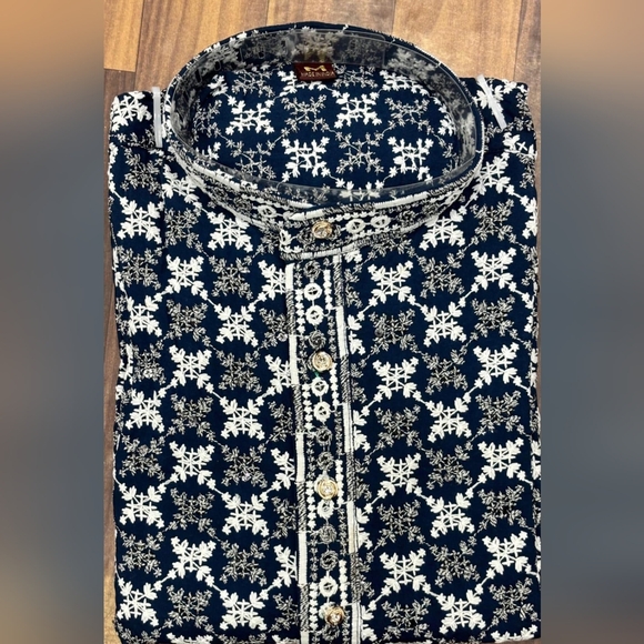 Men's Indian Clothes Kurta & Pajama Men's Navratri kurta Garba clothes for men - Picture 13 of 14